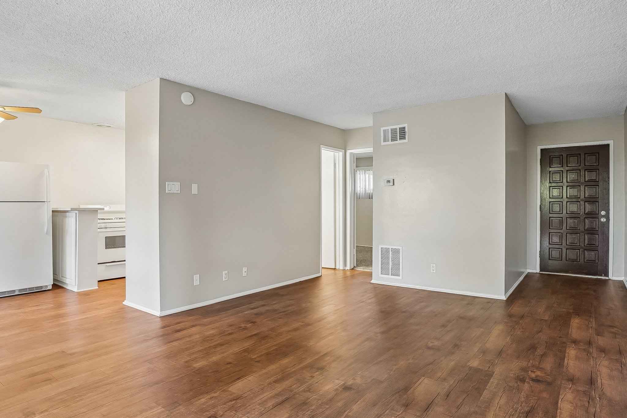 living dining open kitchen entry at Terraces