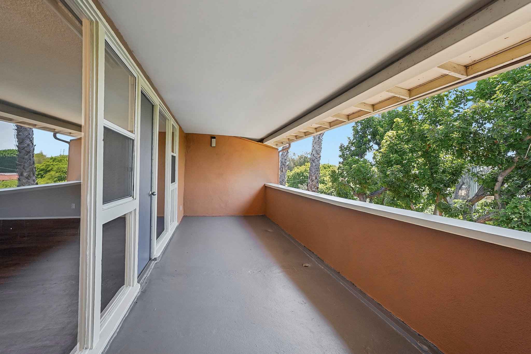 private covered balcony at Terraces