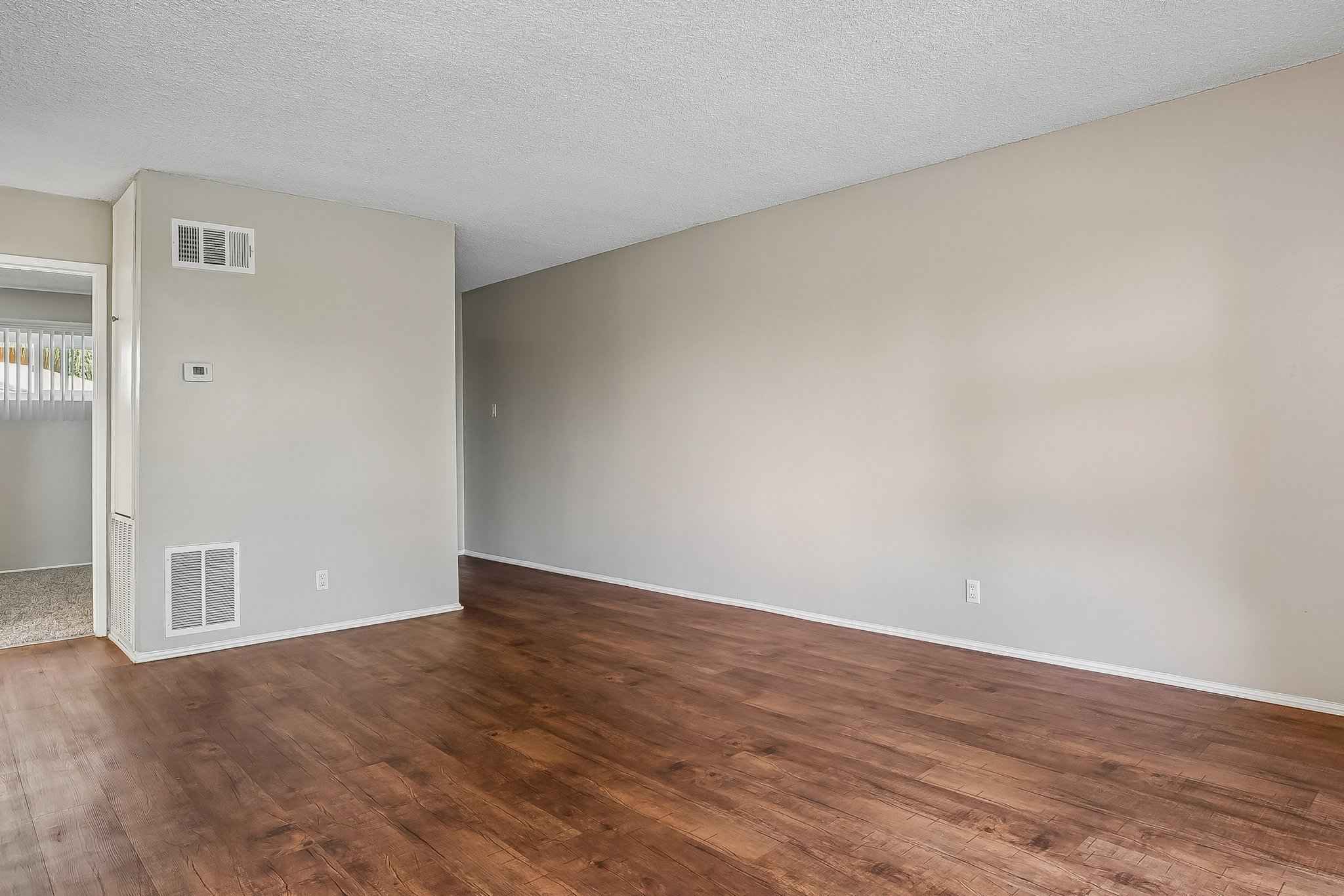 living room open floor plan at Terraces