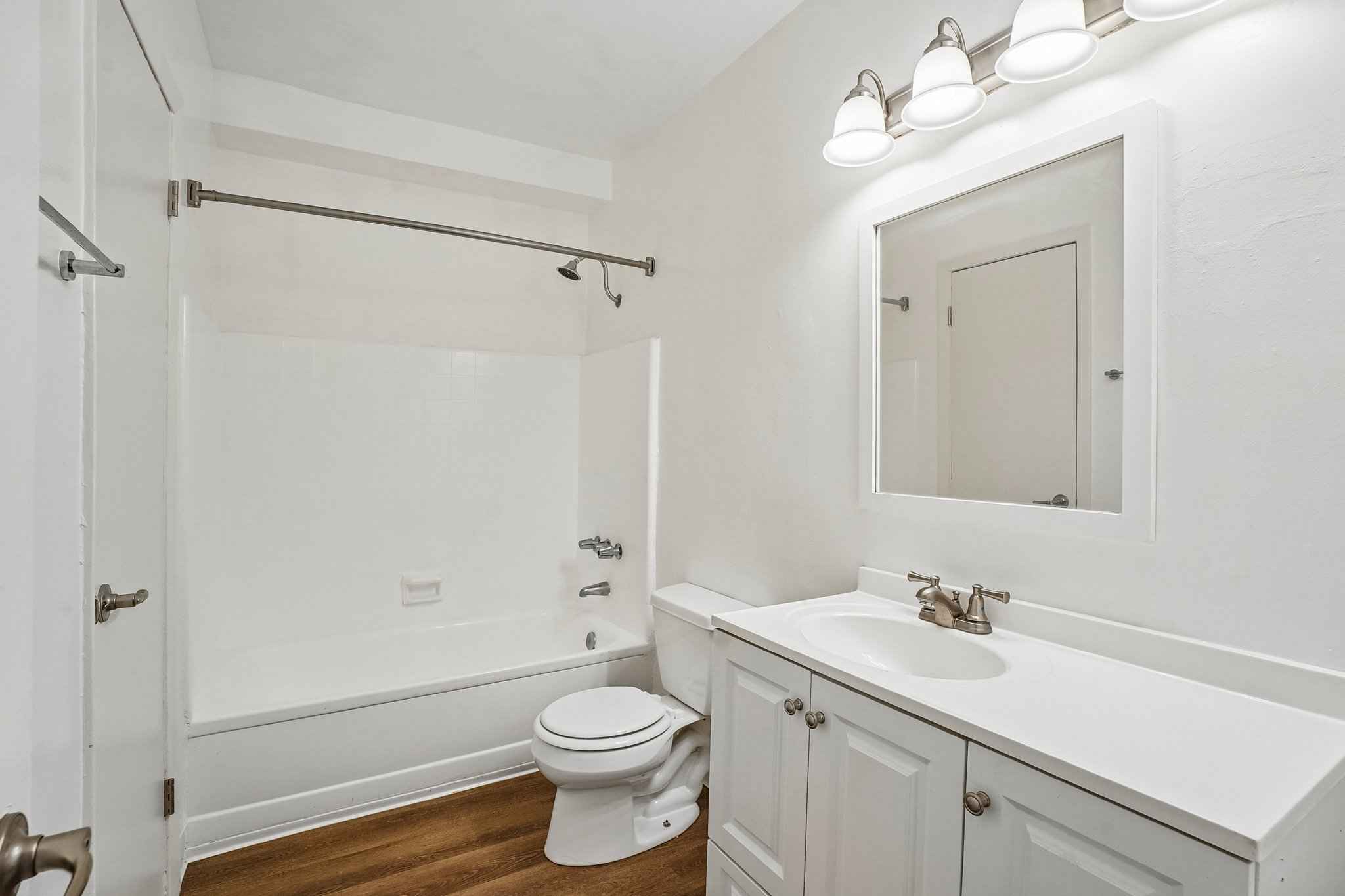 bathroom tub shower vanity at Terraces