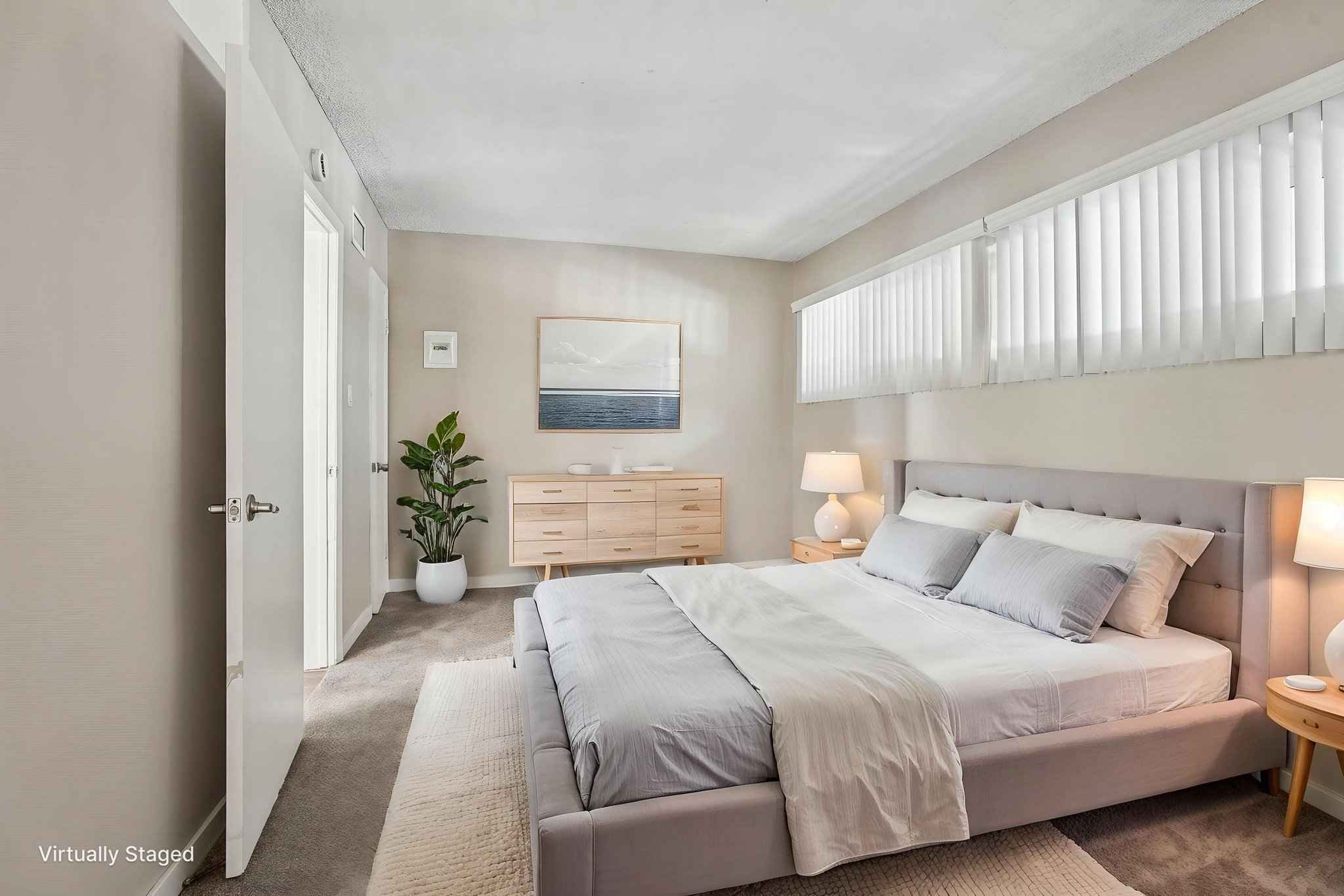 bedroom virtually staged at Terraces